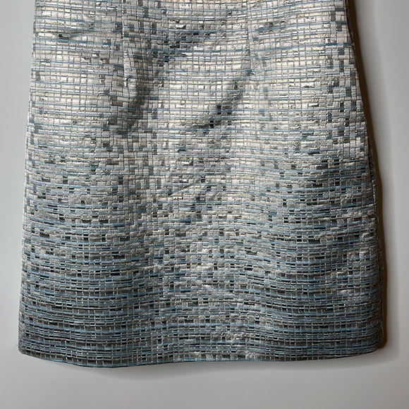 Aiden Mattox Womens Sheath Dress blue Adornments Sleeveless silver Size 2 - Picture 3 of 9